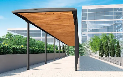 ソリッドルーフF 木材天井ルーバー