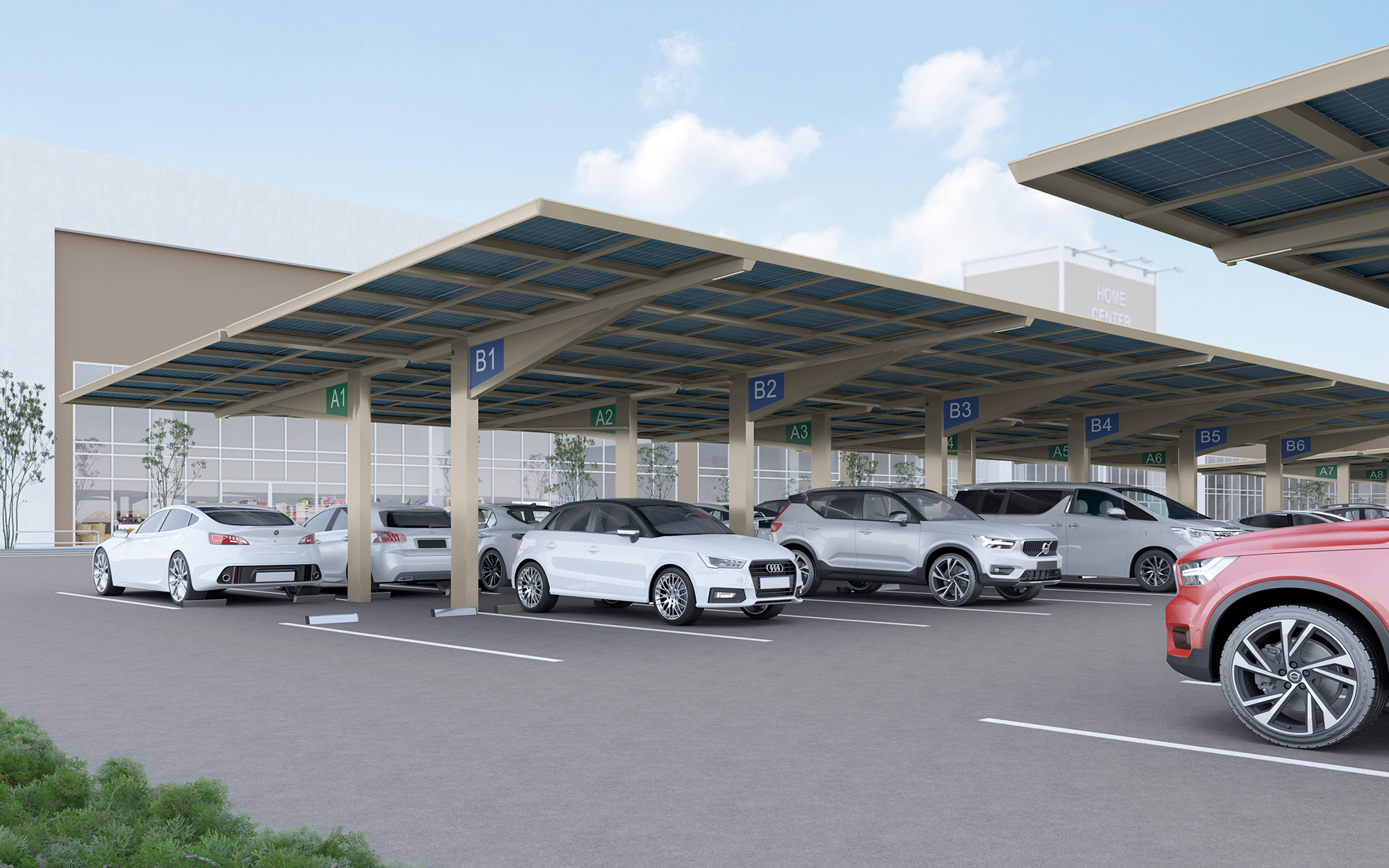 駐車位置が分かりやすい専用サインパネルをご用意。